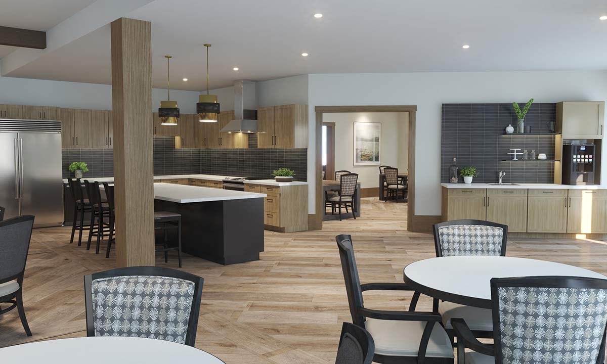 Community kitchen and coffee bar
